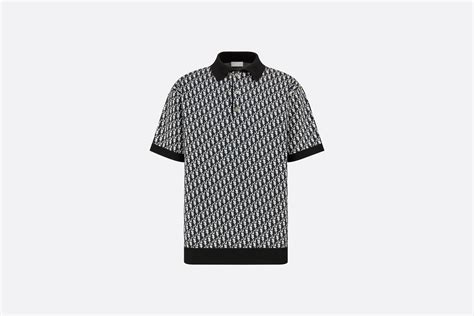 dior polo shirt black|Dior oblique polo shirt.